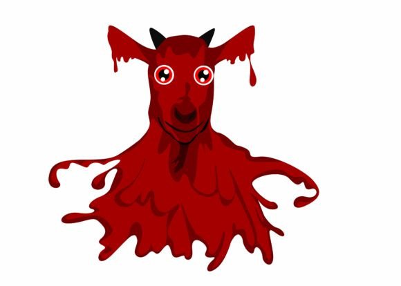 Bloody Goat Svg, Halloween Svg: Real Embroidery Test