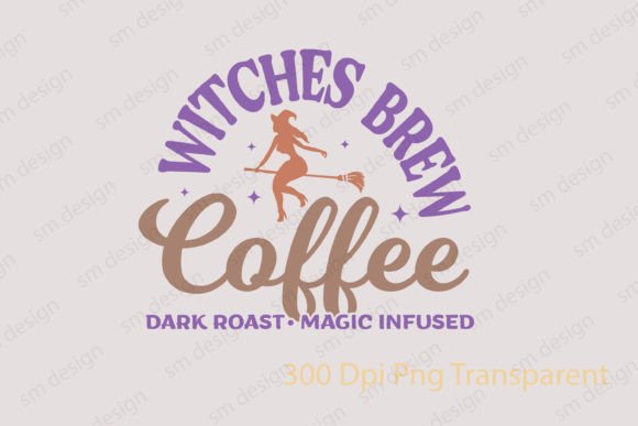 Halloween Coffee Witch Sign SVG Design