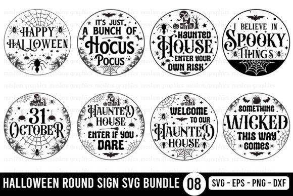 Halloween Round Sign SVG Bundle