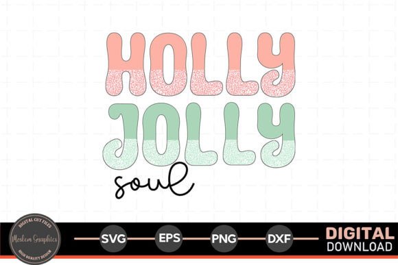 Holly Jolly Soul - Retro Christmas SVG